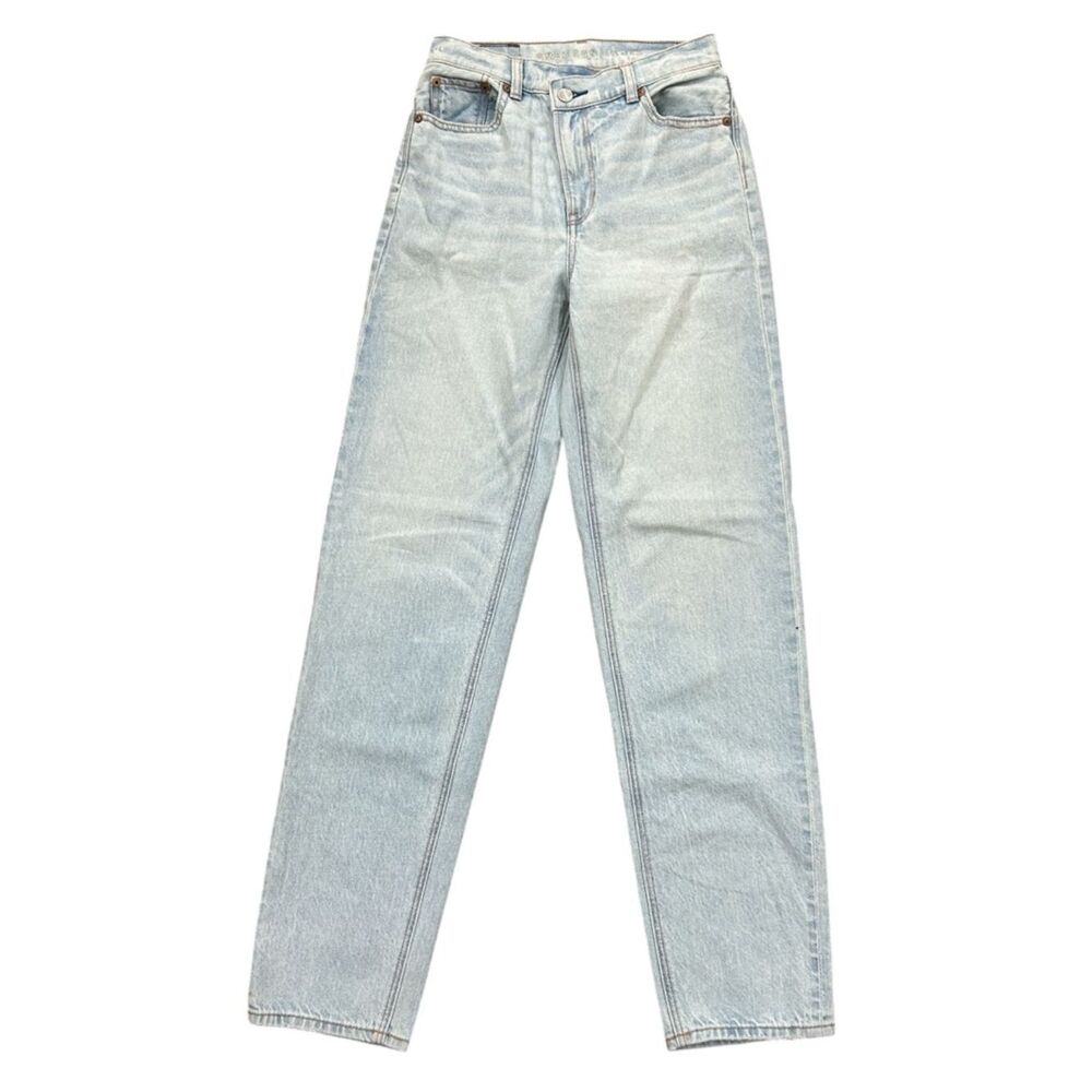 American Eagle Light Wash Highest Rise Baggy  Straight Jeans